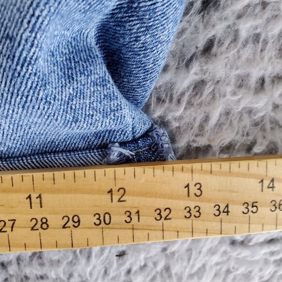 Ava & Viv Shorts Womens 14W Blue Denim Shortalls Overalls Jorts - Picture 7 of 10